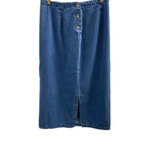 Eddie Bauer Blue Denim Maxi Skirt